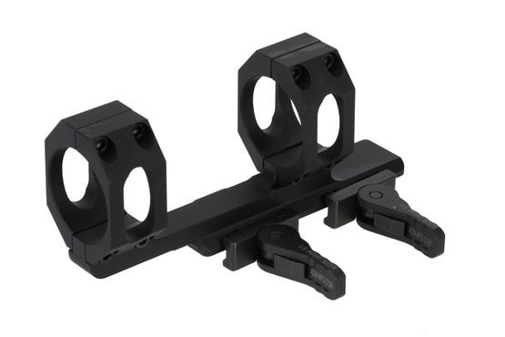 American Defense 35mm DELTA QD scope mount features dual glove-friendly locking levers. Black anodized finish